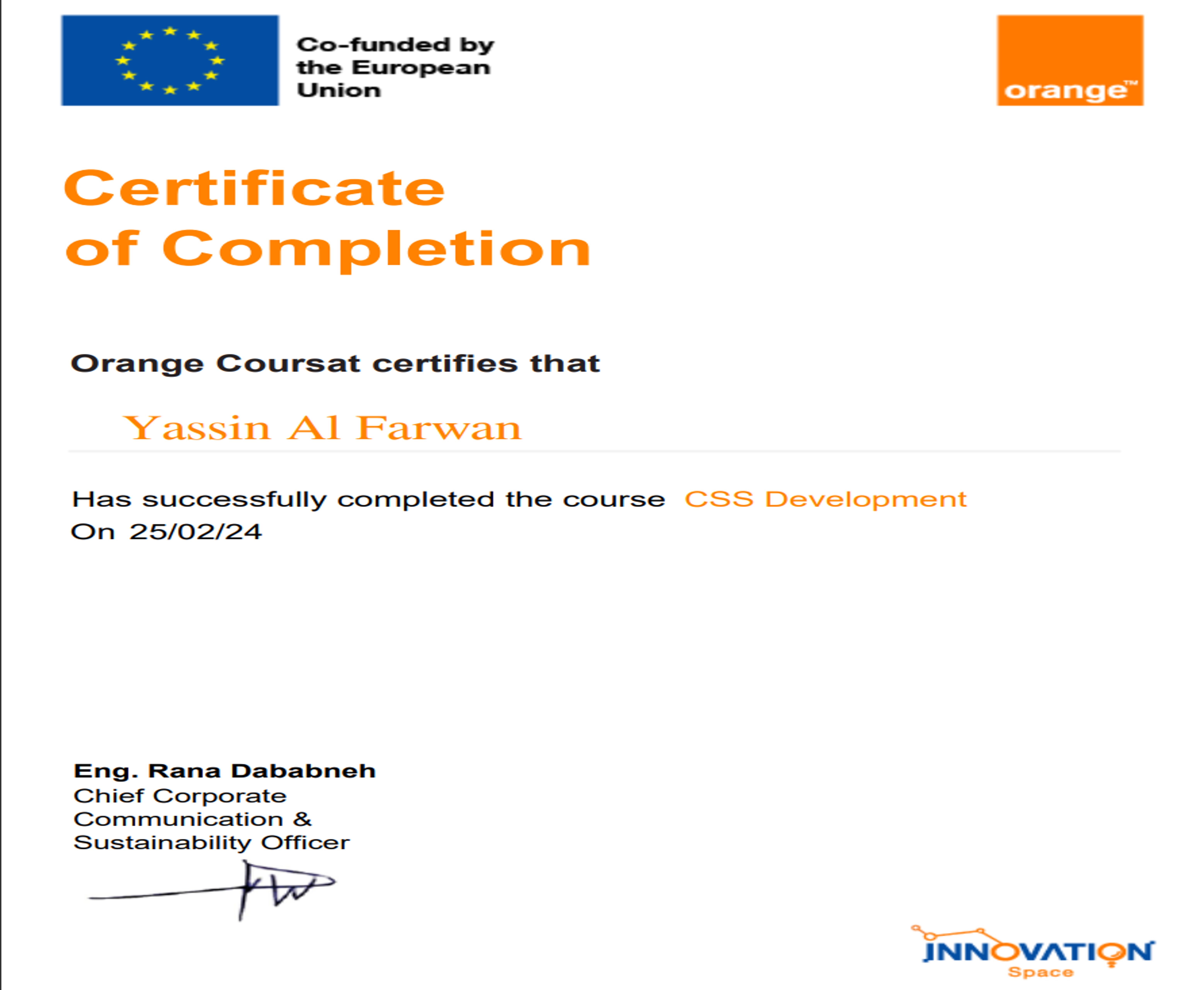 Certified in CSS, experienced in styling web pages, creating visually appealing layouts, and implementing responsive designs.